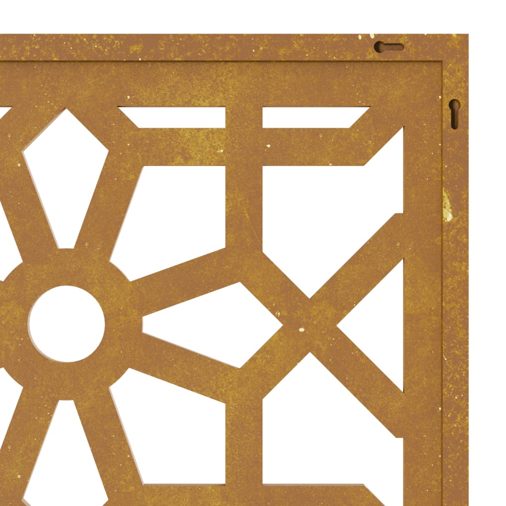 Décoration Murale Jardin 55X55 Cm Acier Corten Design Mauresque