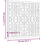 Décoration Murale Jardin 55X55 Cm Acier Corten Design Mauresque