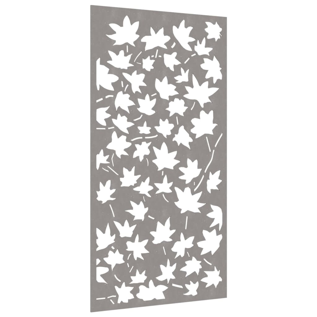 Décoration Murale Jardin 105X55 Cm Acier Corten Design Feuille