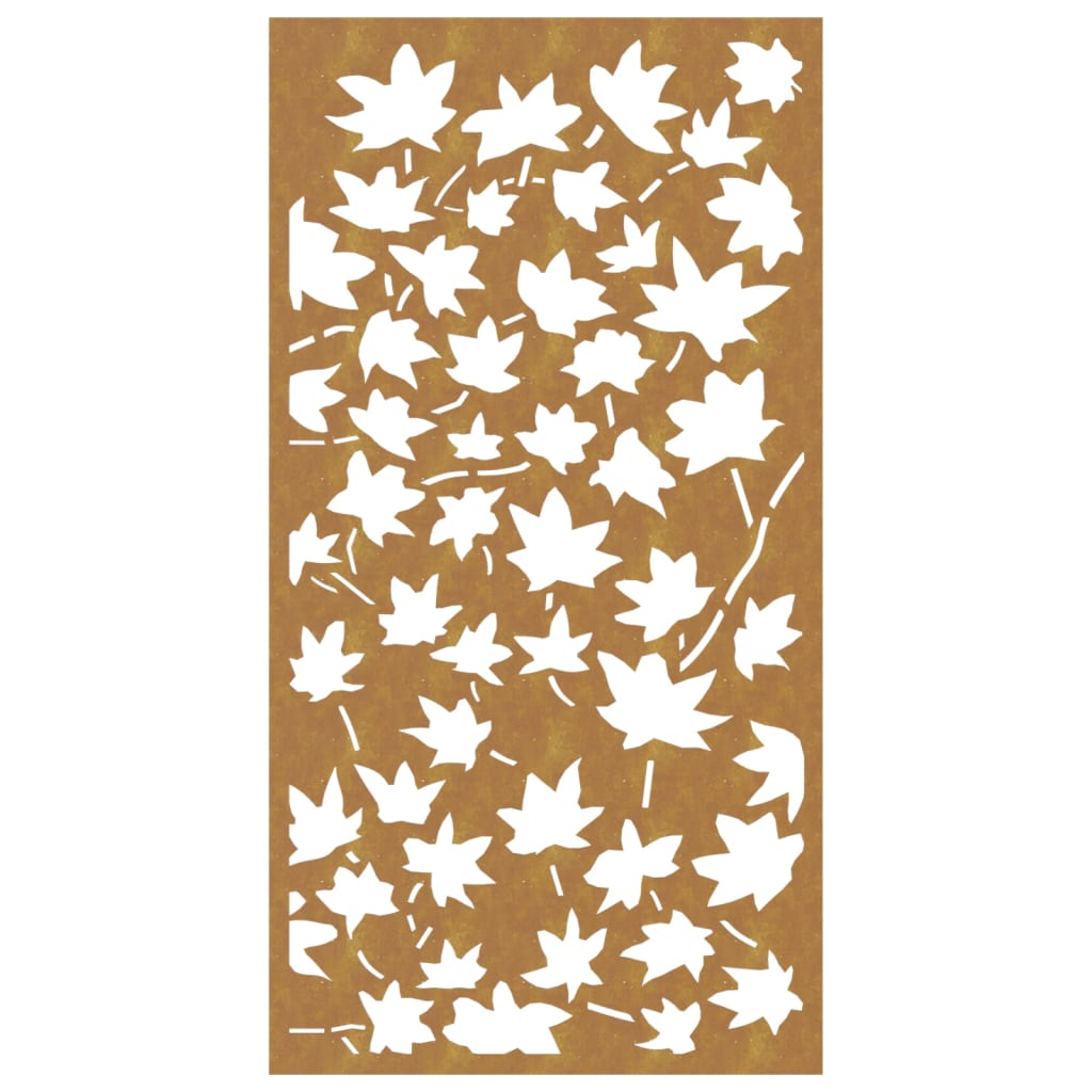Décoration Murale Jardin 105X55 Cm Acier Corten Design Feuille