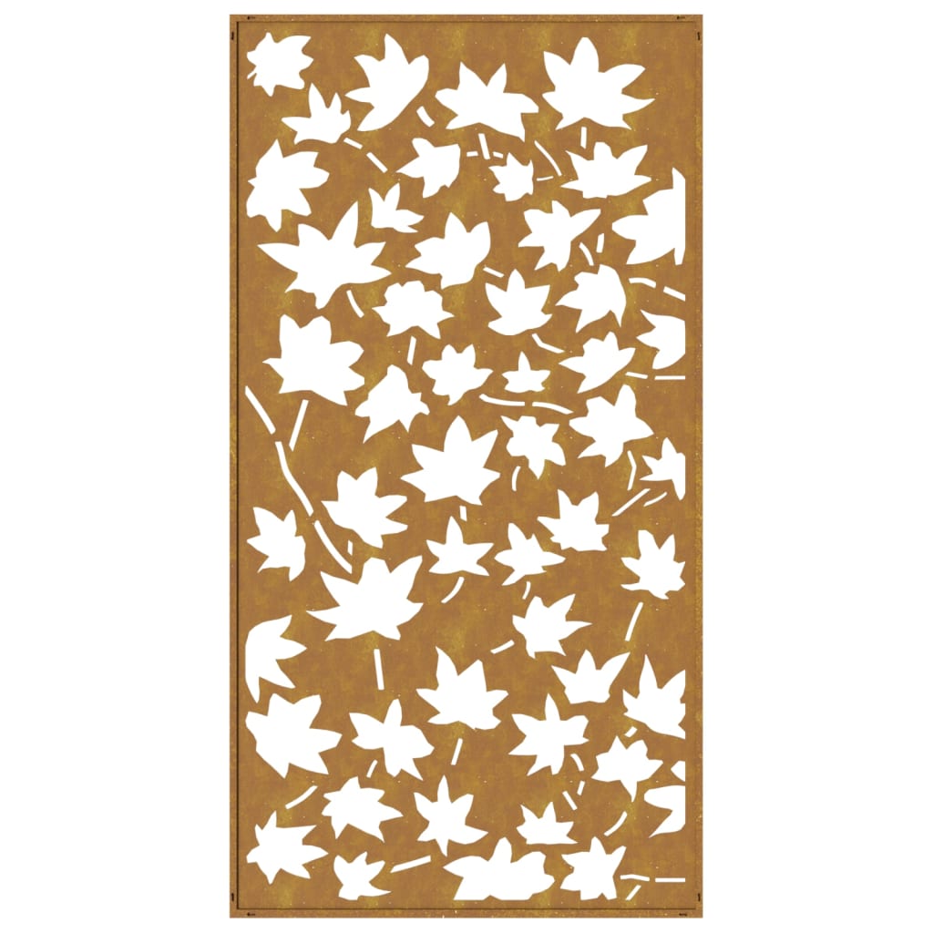 Décoration Murale Jardin 105X55 Cm Acier Corten Design Feuille