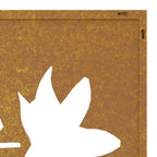 Décoration Murale Jardin 105X55 Cm Acier Corten Design Feuille