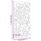 Décoration Murale Jardin 105X55 Cm Acier Corten Design Feuille
