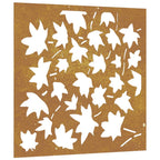 Décoration Murale Jardin 55X55 Cm Acier Corten Design Feuille
