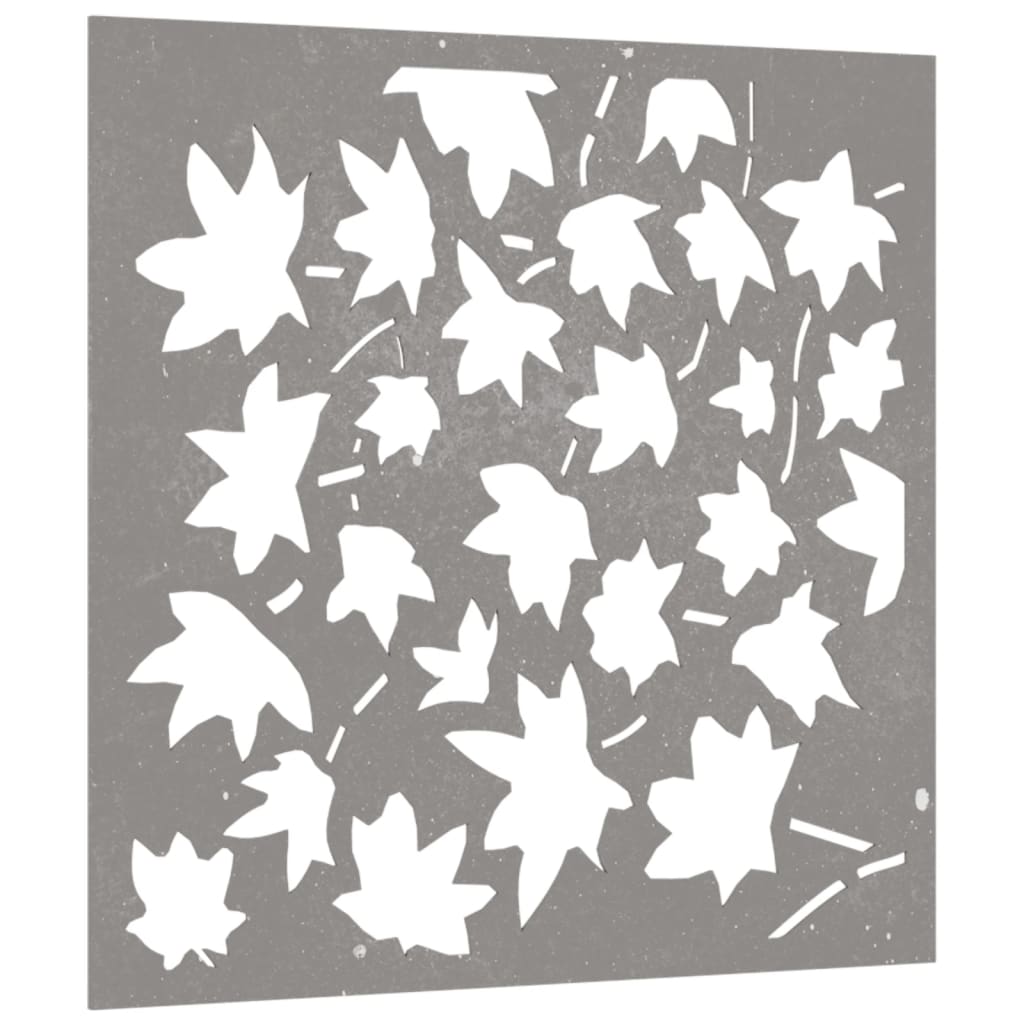 Décoration Murale Jardin 55X55 Cm Acier Corten Design Feuille