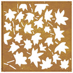 Décoration Murale Jardin 55X55 Cm Acier Corten Design Feuille