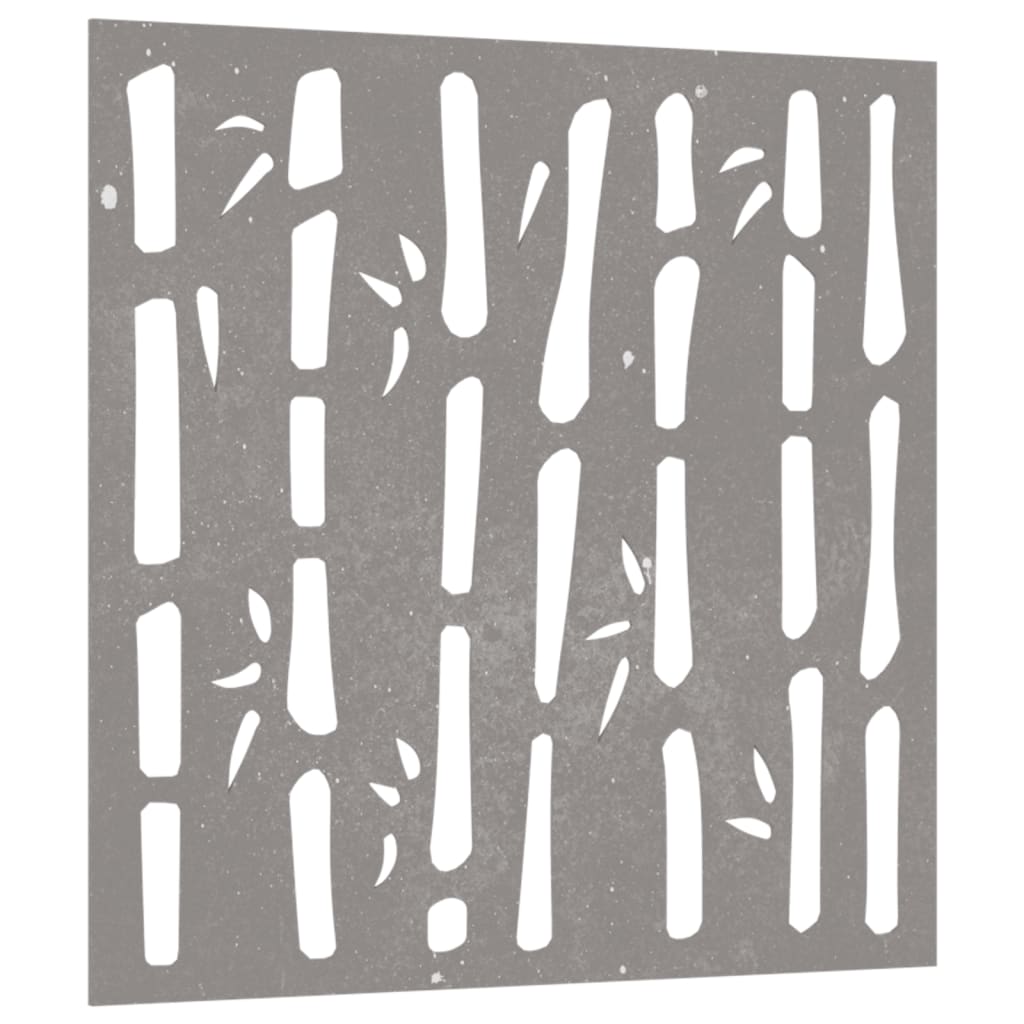 Décoration Murale Jardin 55X55 Cm Acier Corten Design Bambou