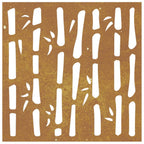 Décoration Murale Jardin 55X55 Cm Acier Corten Design Bambou