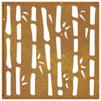 Décoration Murale Jardin 55X55 Cm Acier Corten Design Bambou