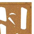 Décoration Murale Jardin 55X55 Cm Acier Corten Design Bambou