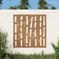 Décoration Murale Jardin 55X55 Cm Acier Corten Design Bambou