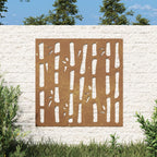 Décoration Murale Jardin 55X55 Cm Acier Corten Design Bambou