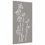 Décoration Murale Jardin 105X55 Cm Acier Corten Design Bambou