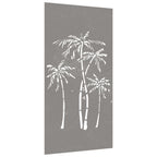 Décoration Murale Jardin 105X55 Cm Acier Corten Design Palmier
