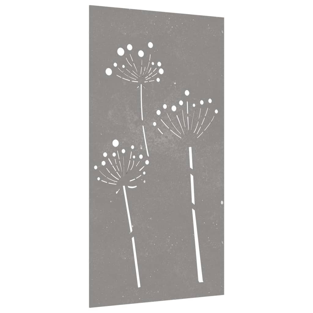 Décoration Murale Jardin 105X55 Cm Acier Corten Design De Fleur