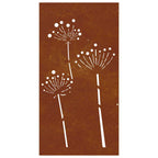 Décoration Murale Jardin 105X55 Cm Acier Corten Design De Fleur