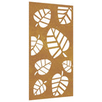 Décoration Murale Jardin 105X55 Cm Acier Corten Design Feuille
