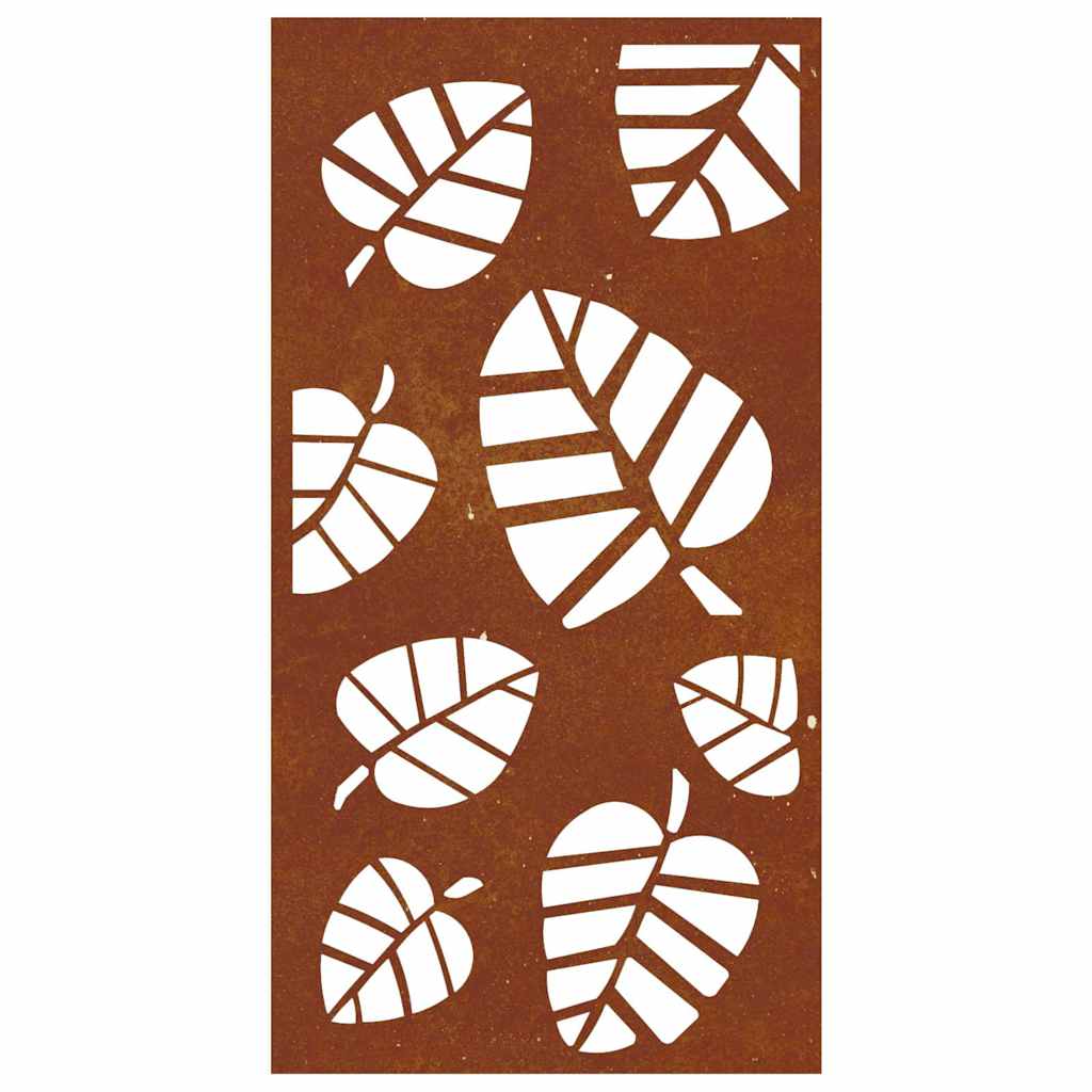 Décoration Murale Jardin 105X55 Cm Acier Corten Design Feuille