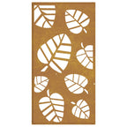 Décoration Murale Jardin 105X55 Cm Acier Corten Design Feuille