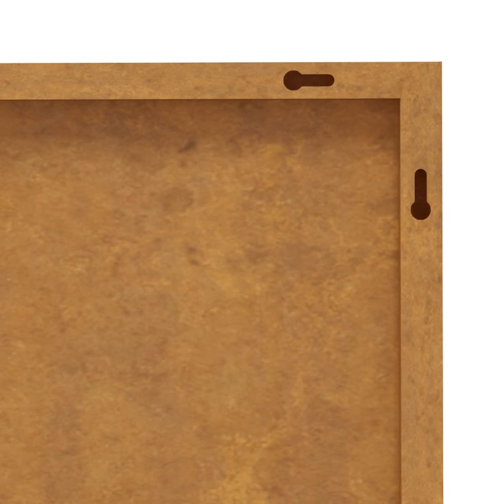Décoration Murale Jardin 105X55 Cm Acier Corten Design Feuille