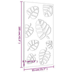 Décoration Murale Jardin 105X55 Cm Acier Corten Design Feuille