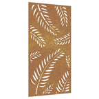 Décoration Murale Jardin 105X55 Cm Acier Corten Design Feuille