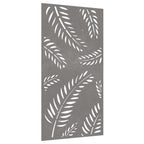 Décoration Murale Jardin 105X55 Cm Acier Corten Design Feuille