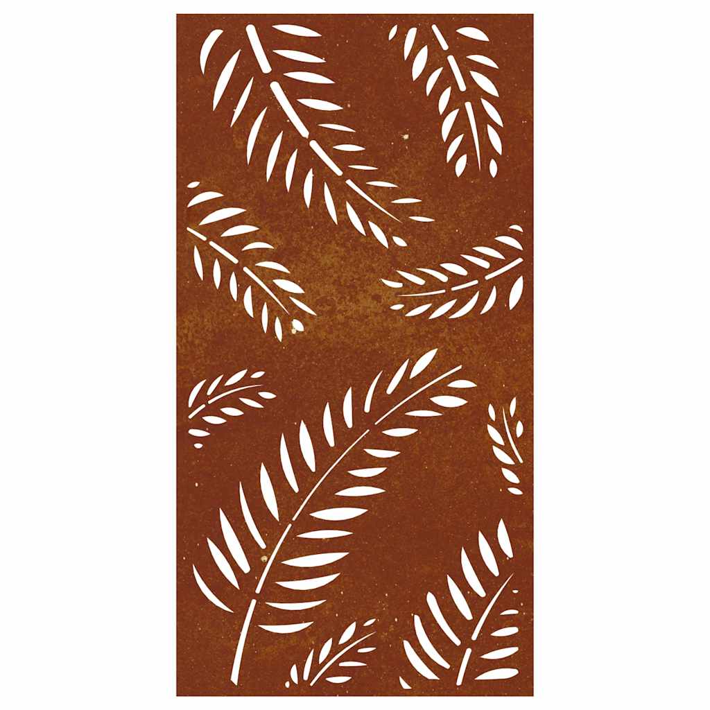 Décoration Murale Jardin 105X55 Cm Acier Corten Design Feuille