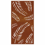 Décoration Murale Jardin 105X55 Cm Acier Corten Design Feuille