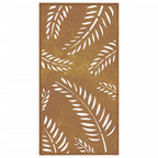 Décoration Murale Jardin 105X55 Cm Acier Corten Design Feuille