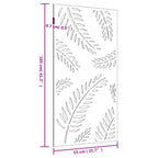 Décoration Murale Jardin 105X55 Cm Acier Corten Design Feuille