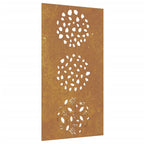 Décoration Murale Jardin 105X55 Cm Acier Corten Design Feuille
