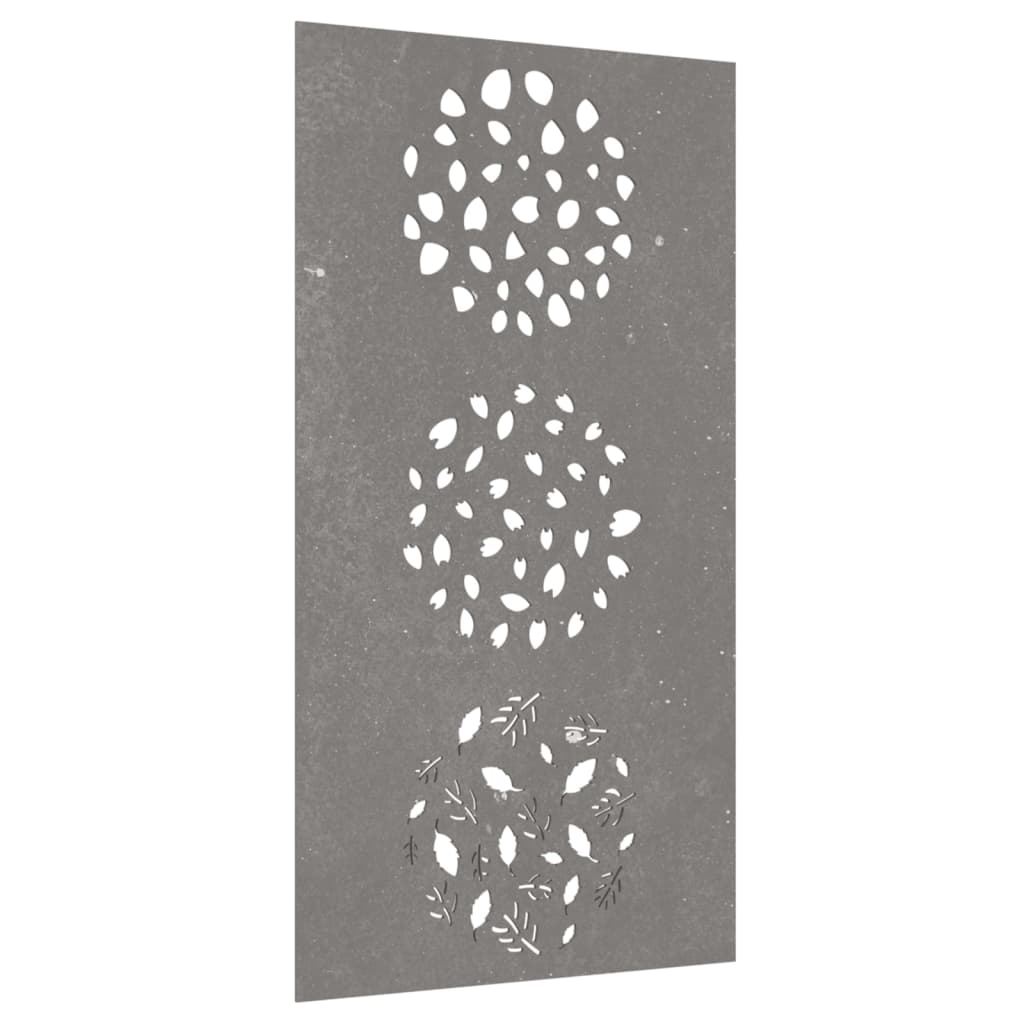 Décoration Murale Jardin 105X55 Cm Acier Corten Design Feuille