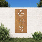 Décoration Murale Jardin 105X55 Cm Acier Corten Design Feuille