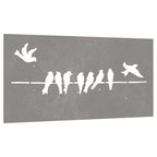 Décoration Murale Jardin 105X55 Cm Acier Corten Design D'oiseau