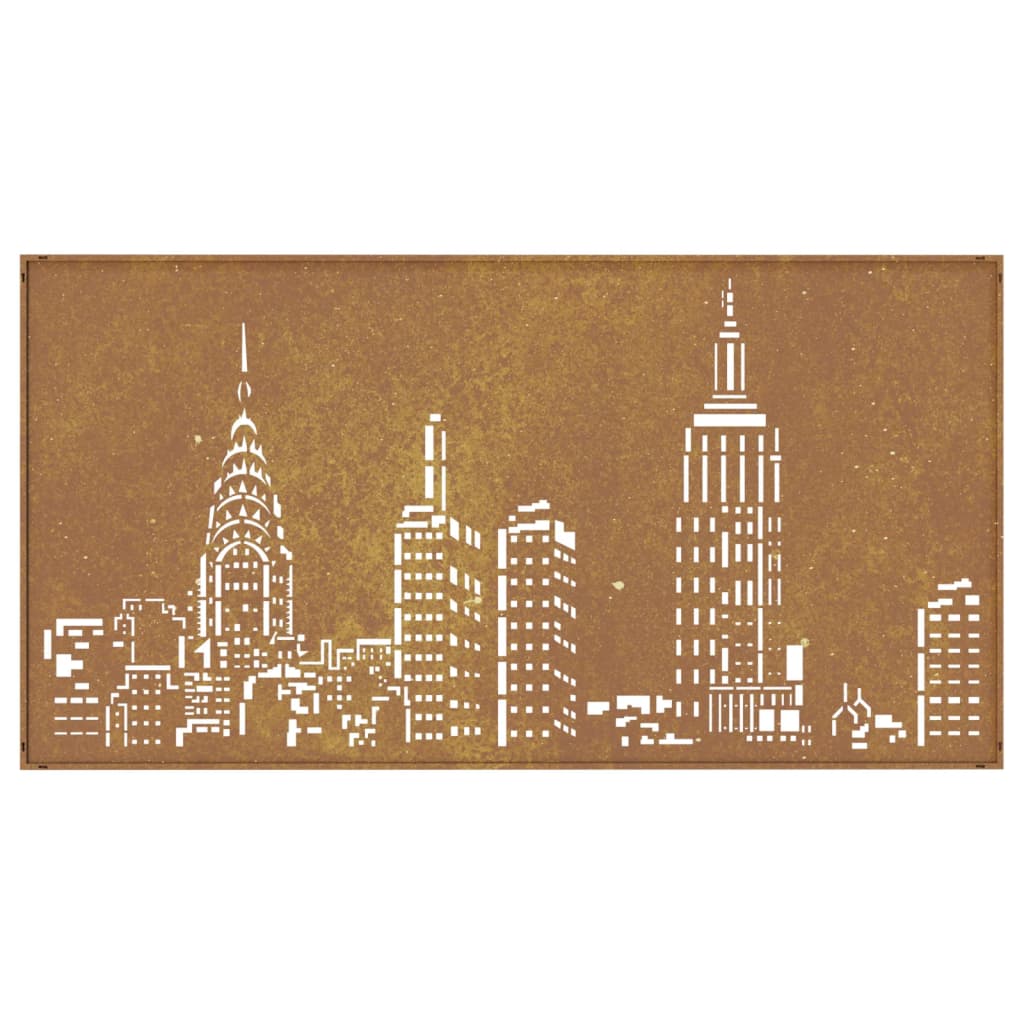 Décoration Murale Jardin 105X55Cm Acier Corten Design D'horizon