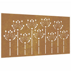Décoration Murale Jardin 105X55 Cm Acier Corten Design De Fleur