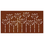 Décoration Murale Jardin 105X55 Cm Acier Corten Design De Fleur