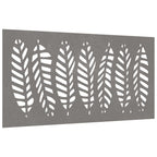 Décoration Murale Jardin 105X55 Cm Acier Corten Design Feuille