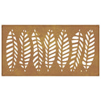 Décoration Murale Jardin 105X55 Cm Acier Corten Design Feuille