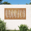 Décoration Murale Jardin 105X55 Cm Acier Corten Design Feuille