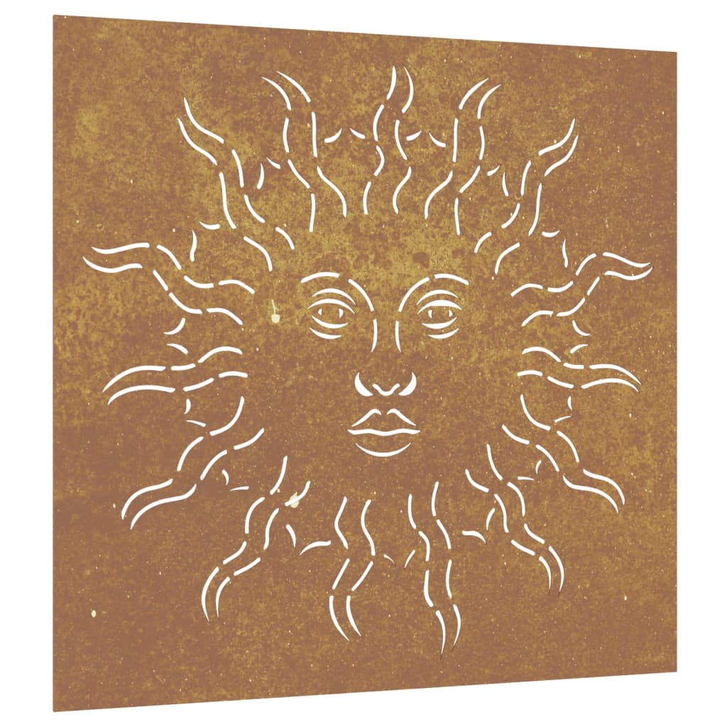 Décoration Murale Jardin 55X55 Cm Acier Corten Design Du Soleil