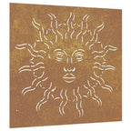 Décoration Murale Jardin 55X55 Cm Acier Corten Design Du Soleil