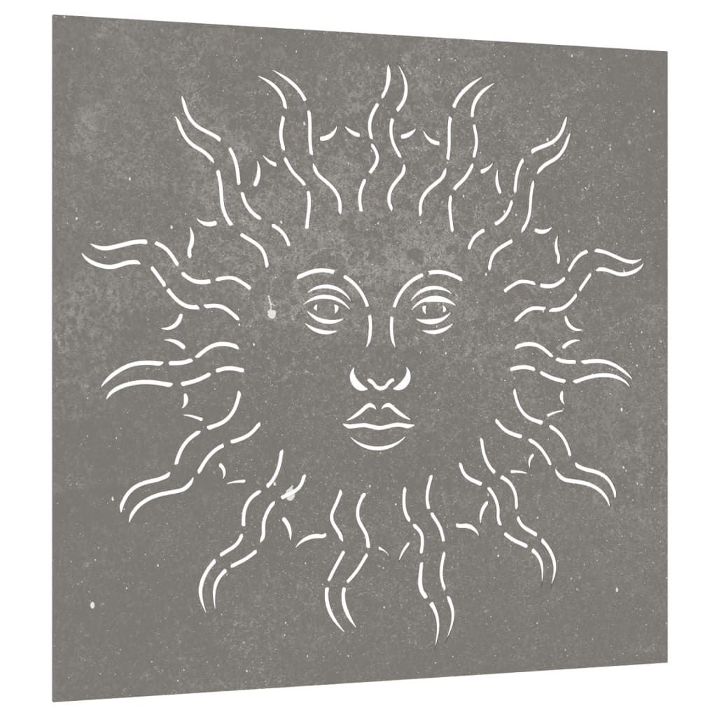 Décoration Murale Jardin 55X55 Cm Acier Corten Design Du Soleil