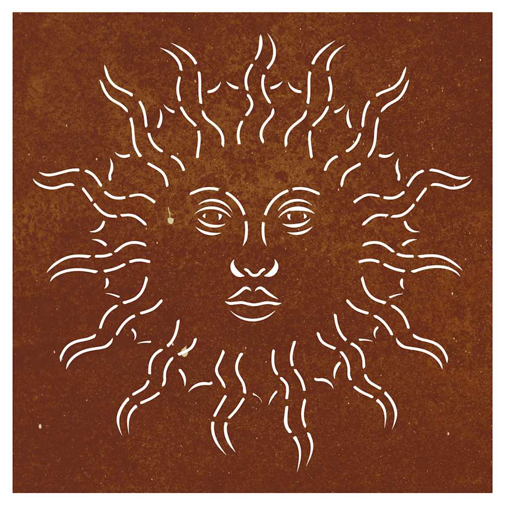 Décoration Murale Jardin 55X55 Cm Acier Corten Design Du Soleil