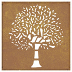 Décoration Murale Jardin 55X55 Cm Acier Corten Design D'arbre