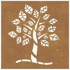 Décoration Murale Jardin 55X55 Cm Acier Corten Design D'arbre