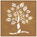 Décoration Murale Jardin 55X55 Cm Acier Corten Design D'arbre