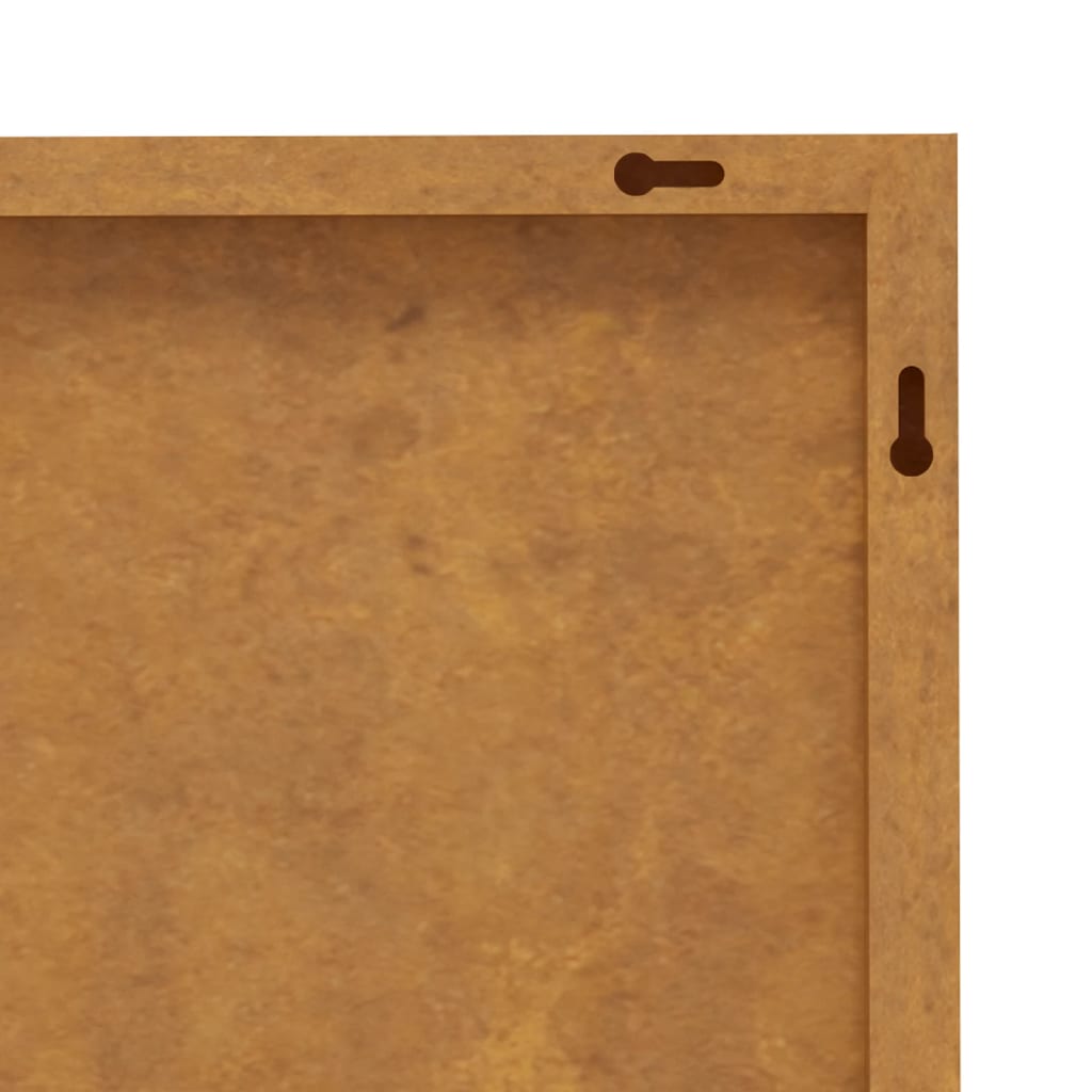 Décoration Murale Jardin 55X55 Cm Acier Corten Design D'arbre