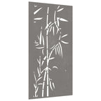 Décoration Murale Jardin 105X55 Cm Acier Corten Design Bambou